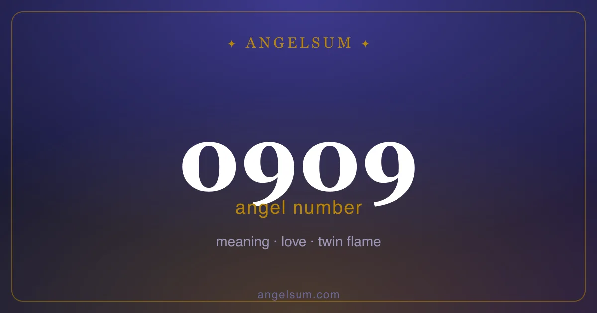Angel number 0909 — meaning