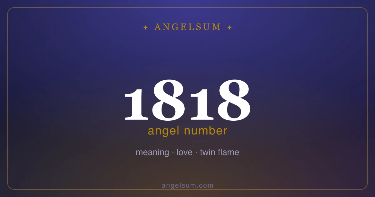 Angel number 1818 — meaning