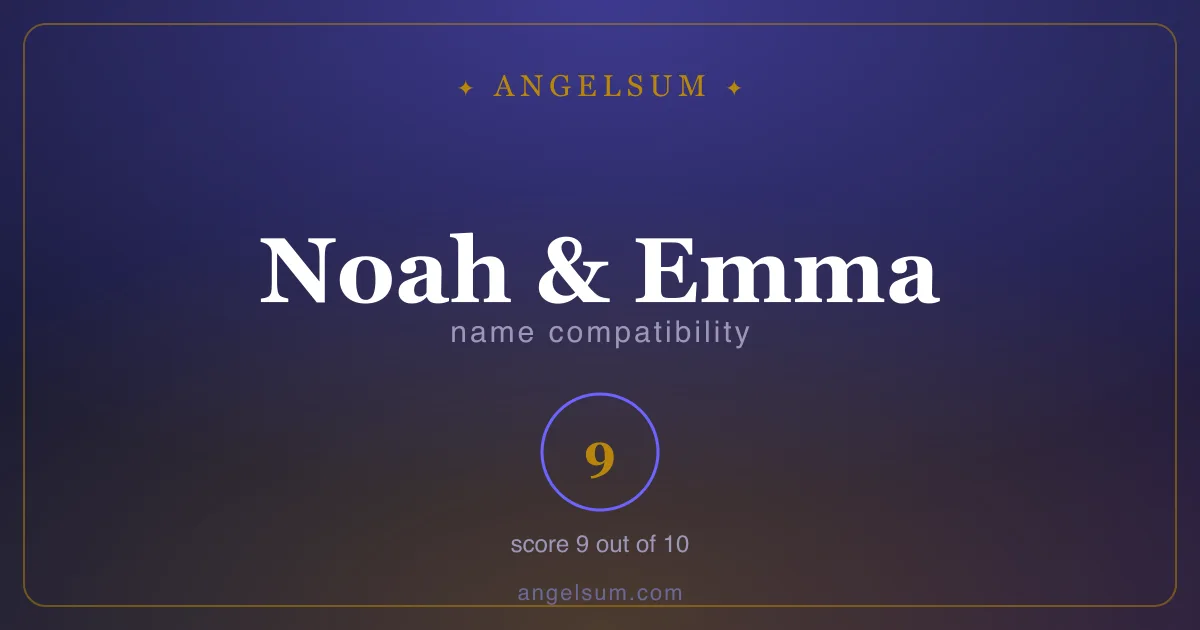 Name compatibility of Noah and Emma