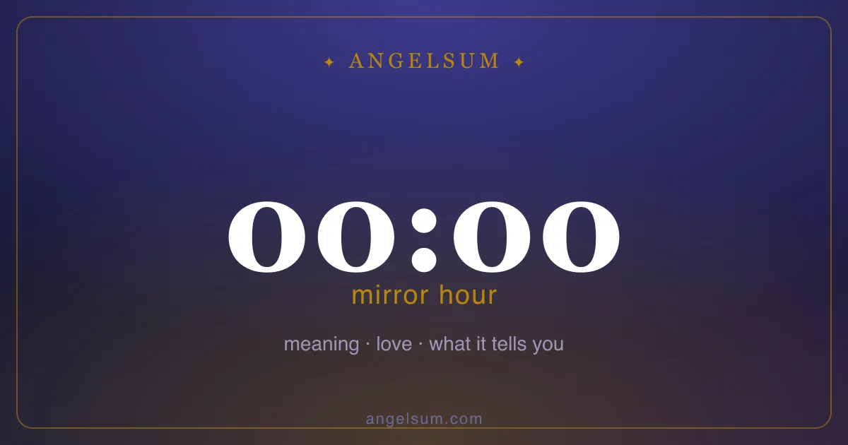00:00 on the clock — mirror hour meaning