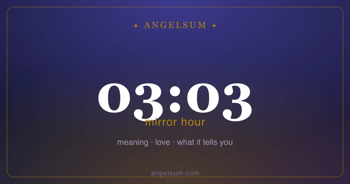 03:03 on the clock — mirror hour meaning