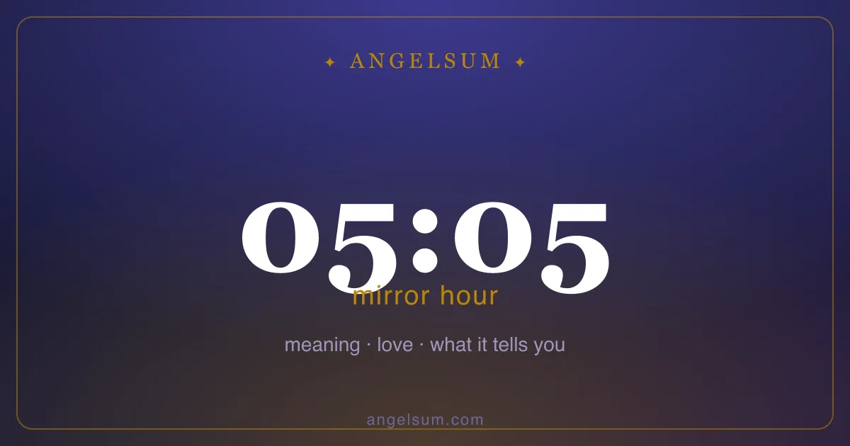 05:05 on the clock — mirror hour meaning