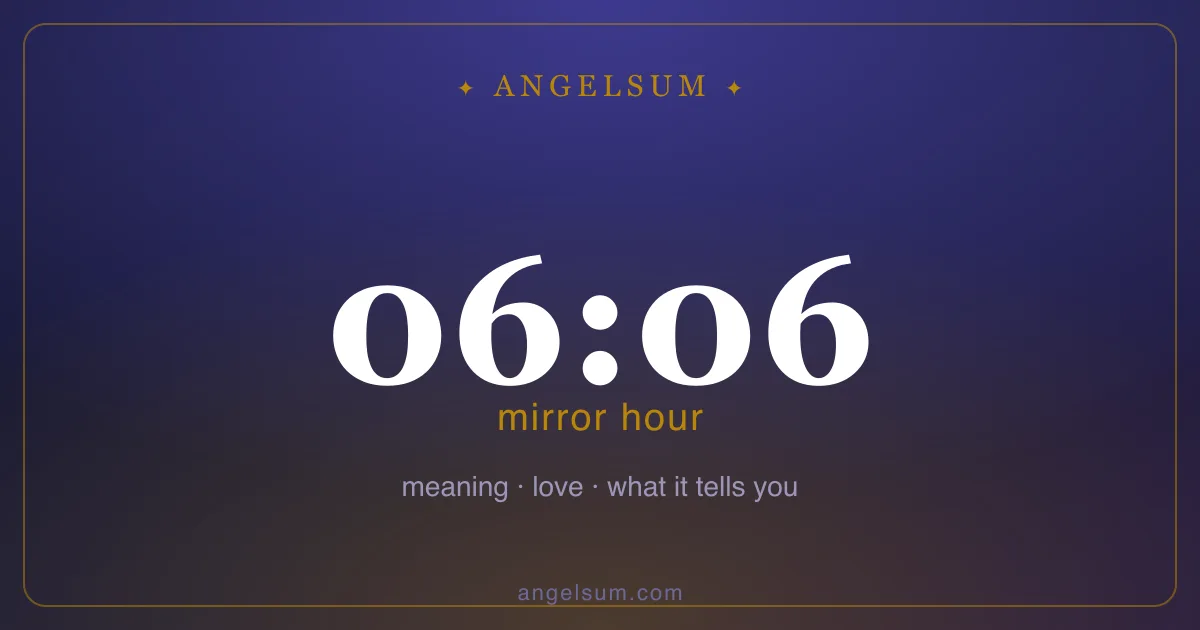 06:06 on the clock — mirror hour meaning