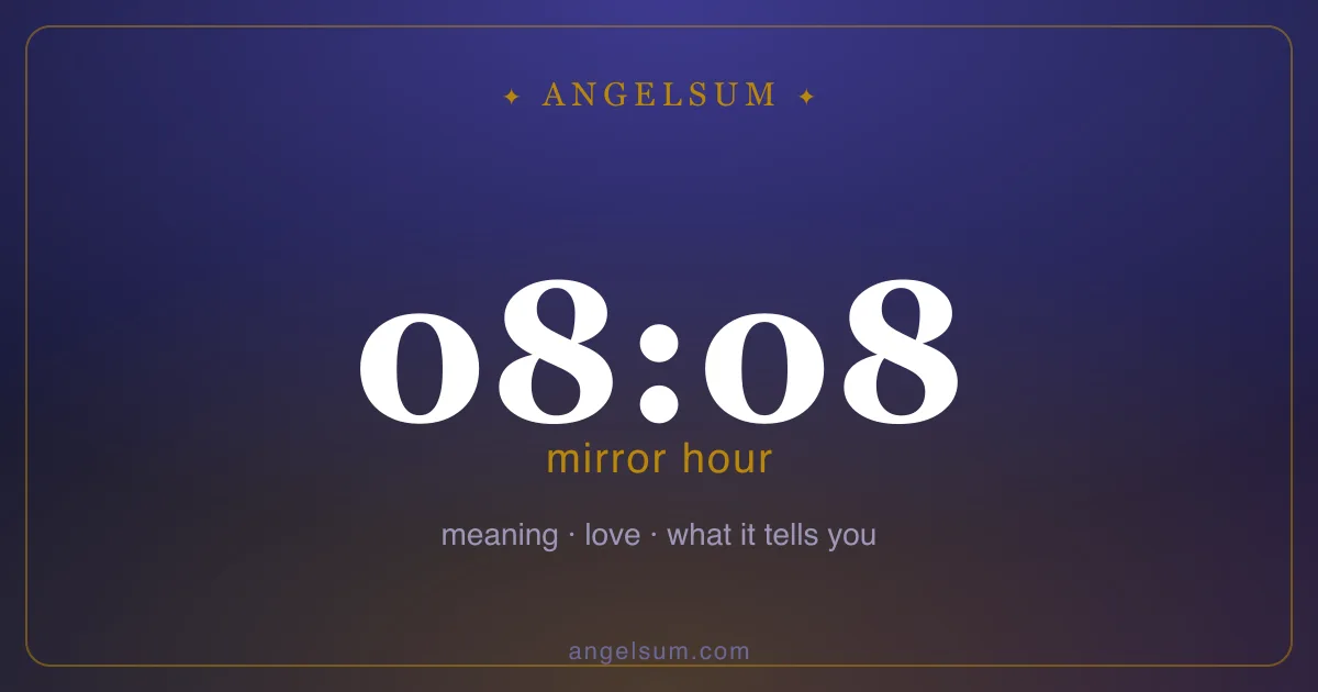 08:08 on the clock — mirror hour meaning