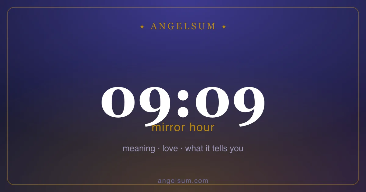 09:09 on the clock — mirror hour meaning