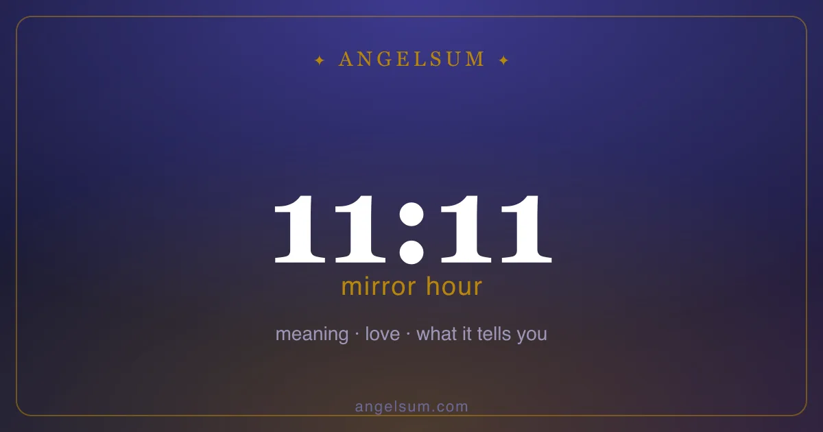 11:11 on the clock — mirror hour meaning