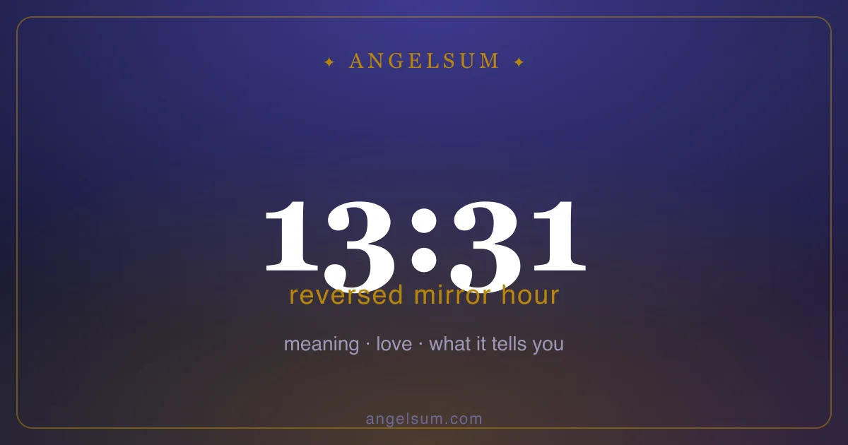 13:31 on the clock — mirror hour meaning