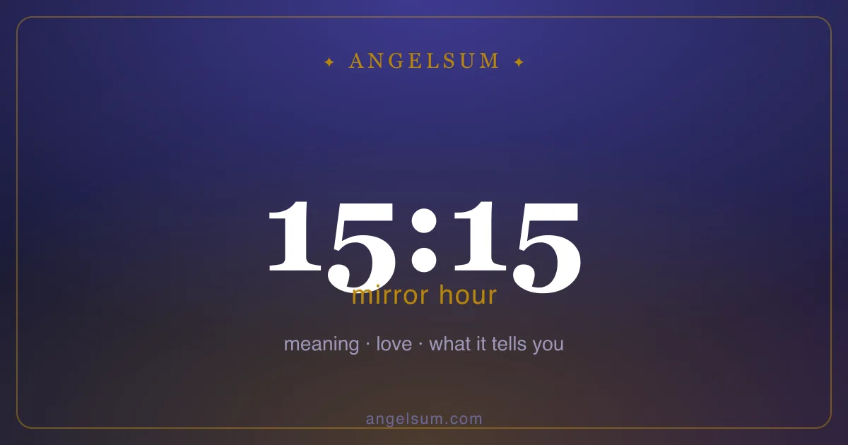 15:15 on the clock — mirror hour meaning