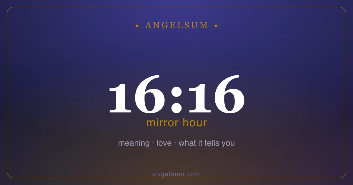 16:16 on the clock — mirror hour meaning