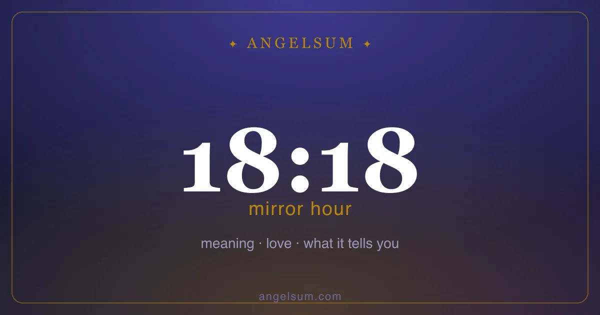 18:18 on the clock — mirror hour meaning
