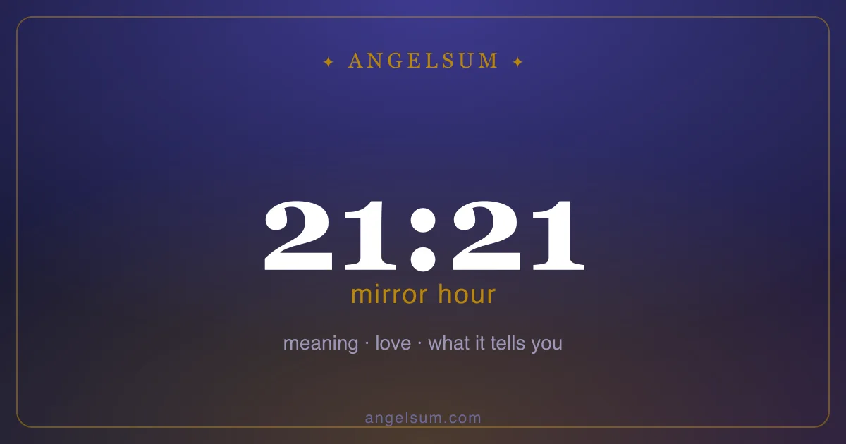 21:21 on the clock — mirror hour meaning