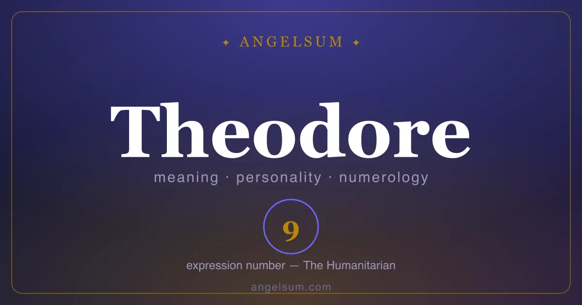 The name Theodore — meaning, personality and numerology
