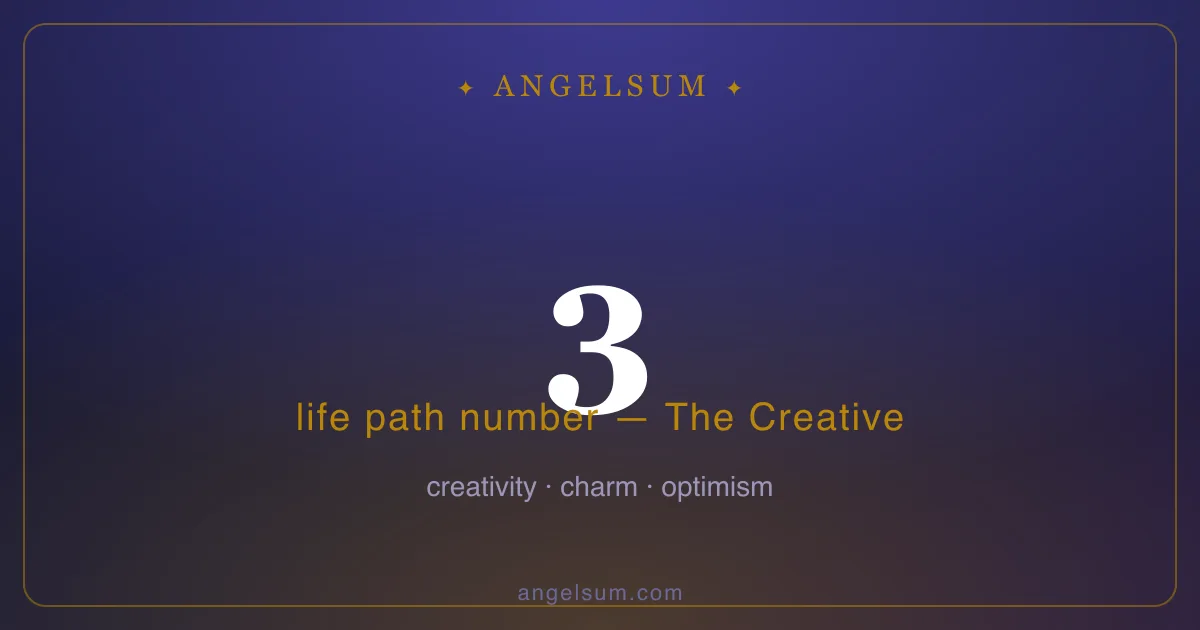 Life path number 3 in numerology — The Creative